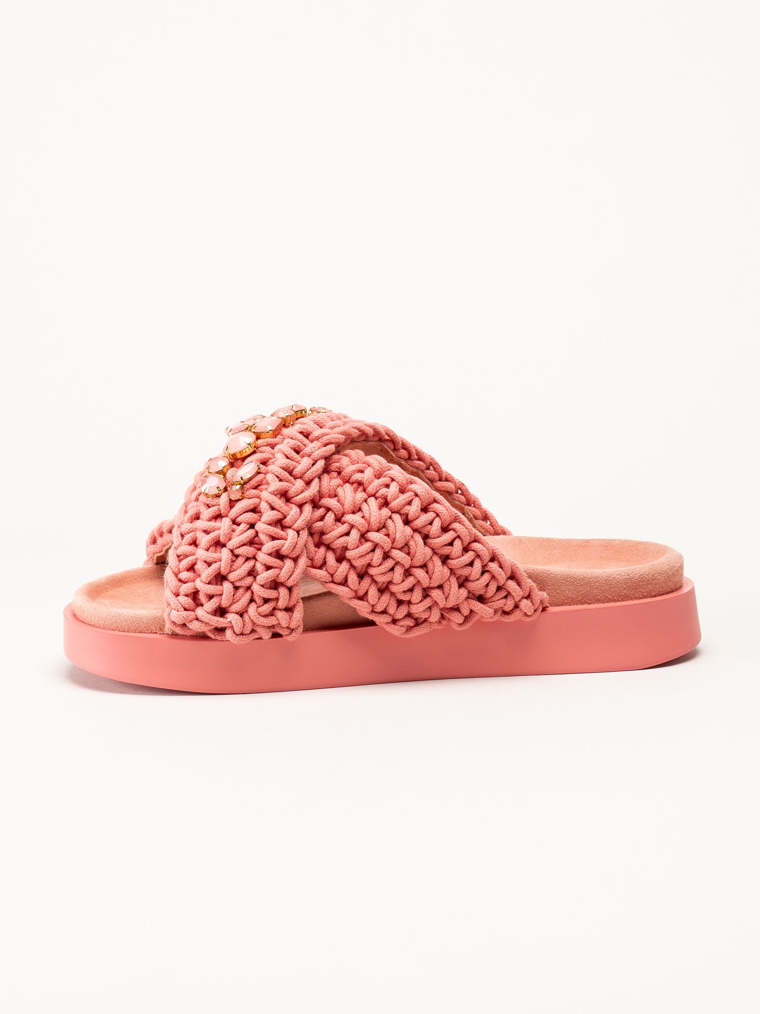 Inuikii - Woven Stones - Rosa slip in sandaler i virkad textil