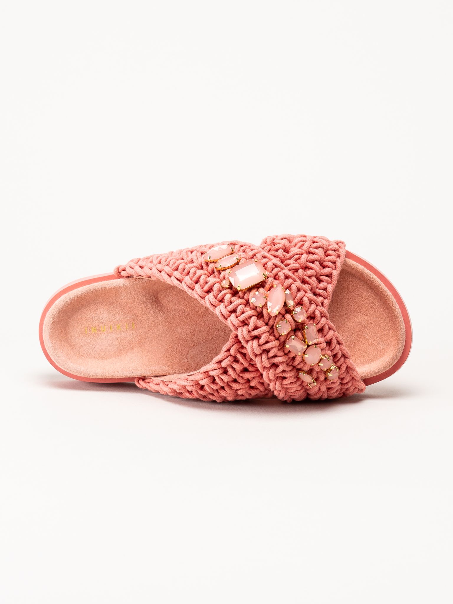 Inuikii - Woven Stones - Rosa slip in sandaler i virkad textil