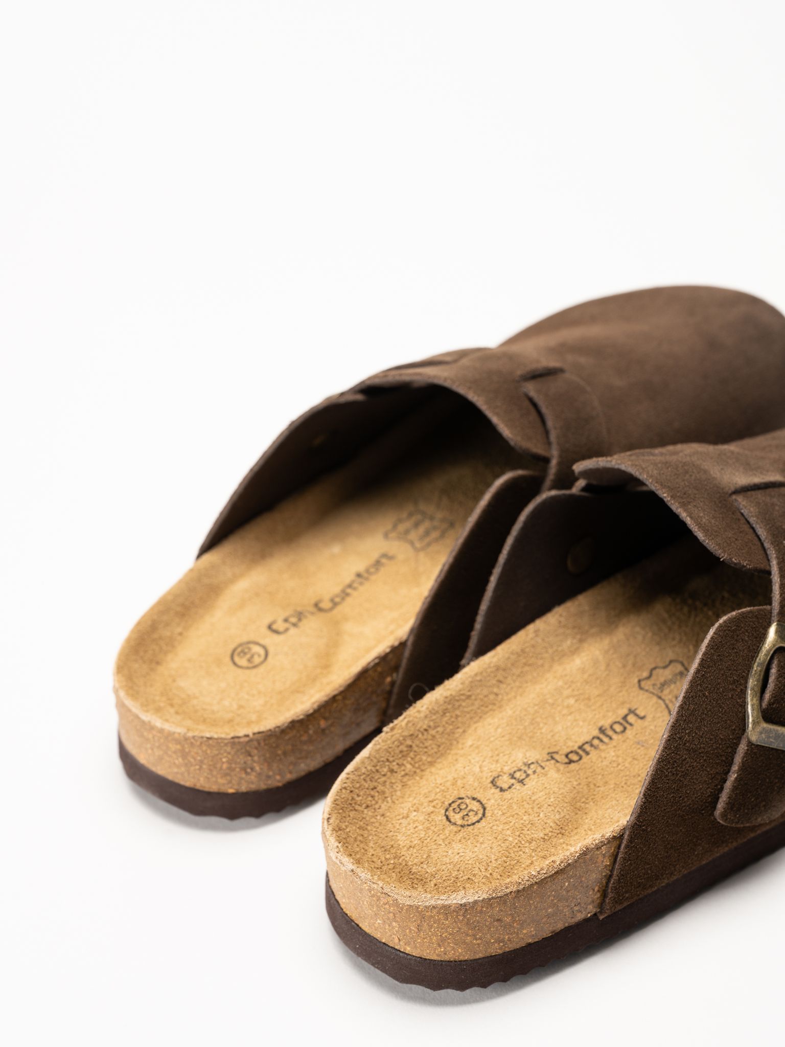 CpH Comfort - Mörkbruna sandaler i mocka