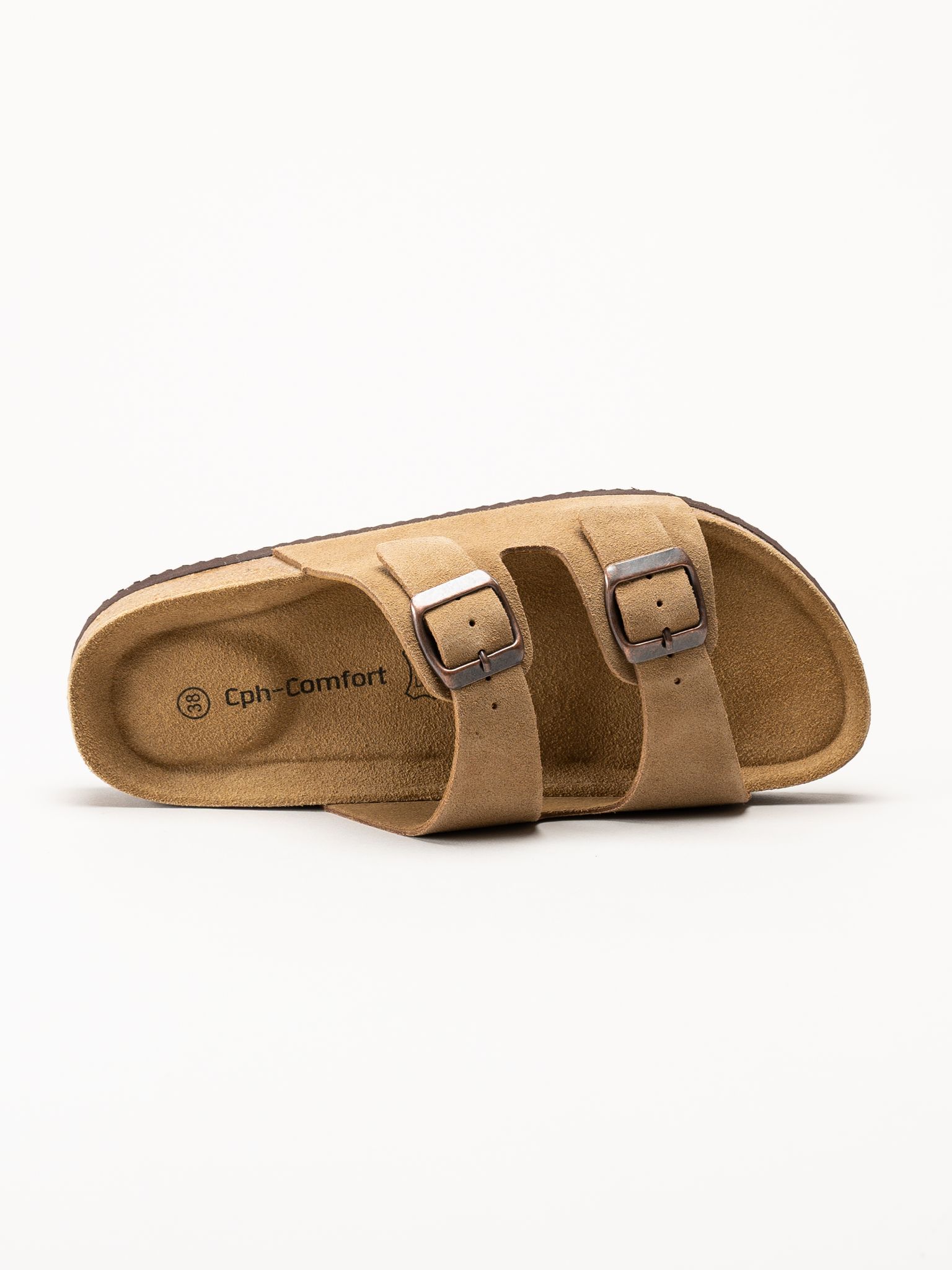 CpH Comfort - Ljusbruna sandaler i mocka