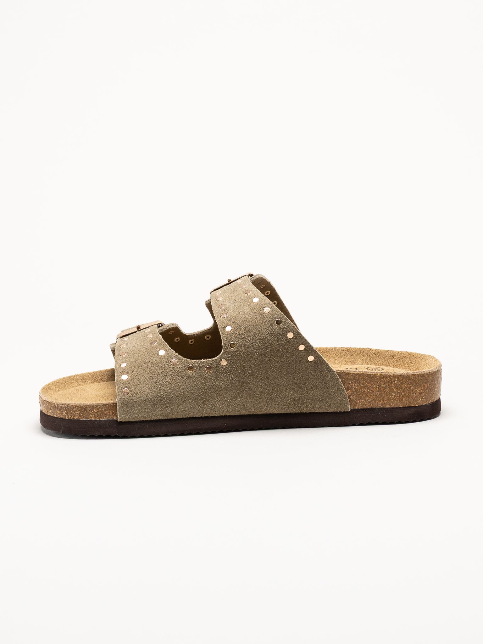 CpH Comfort - Grågröna slip in sandaler i mocka