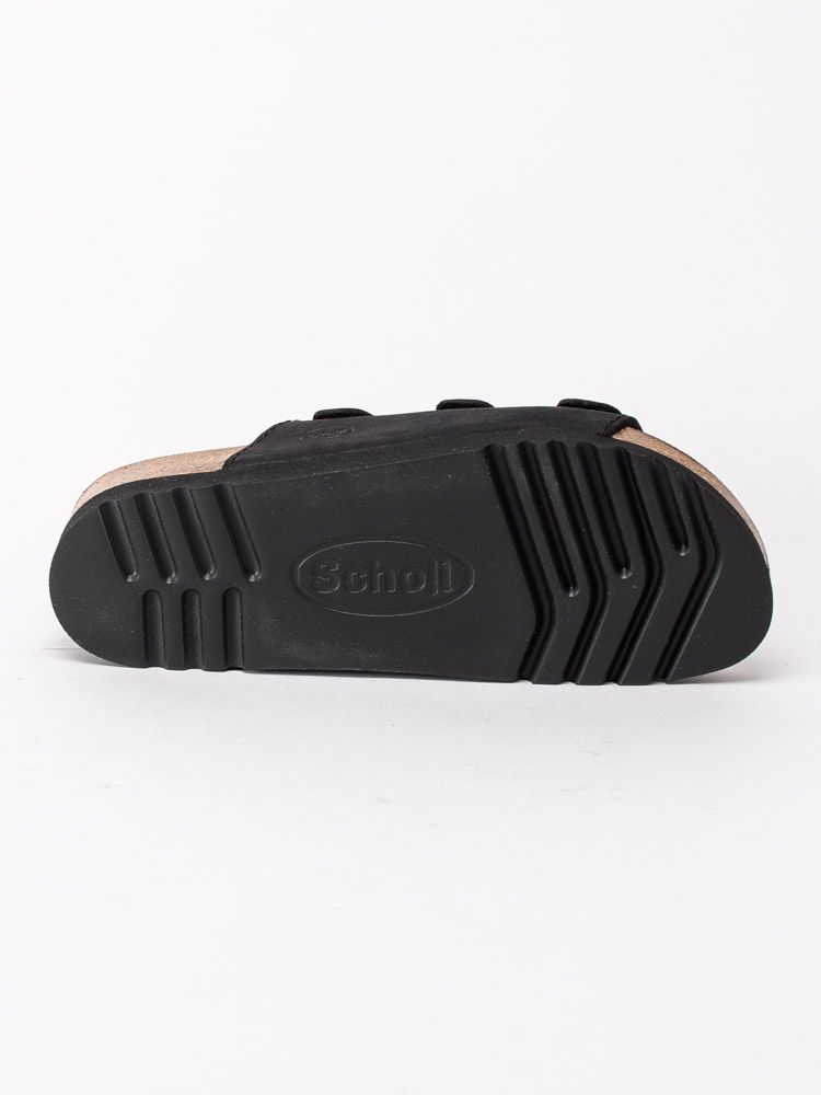 Scholl - Rio - Svarta slip in sandaler i nubuck