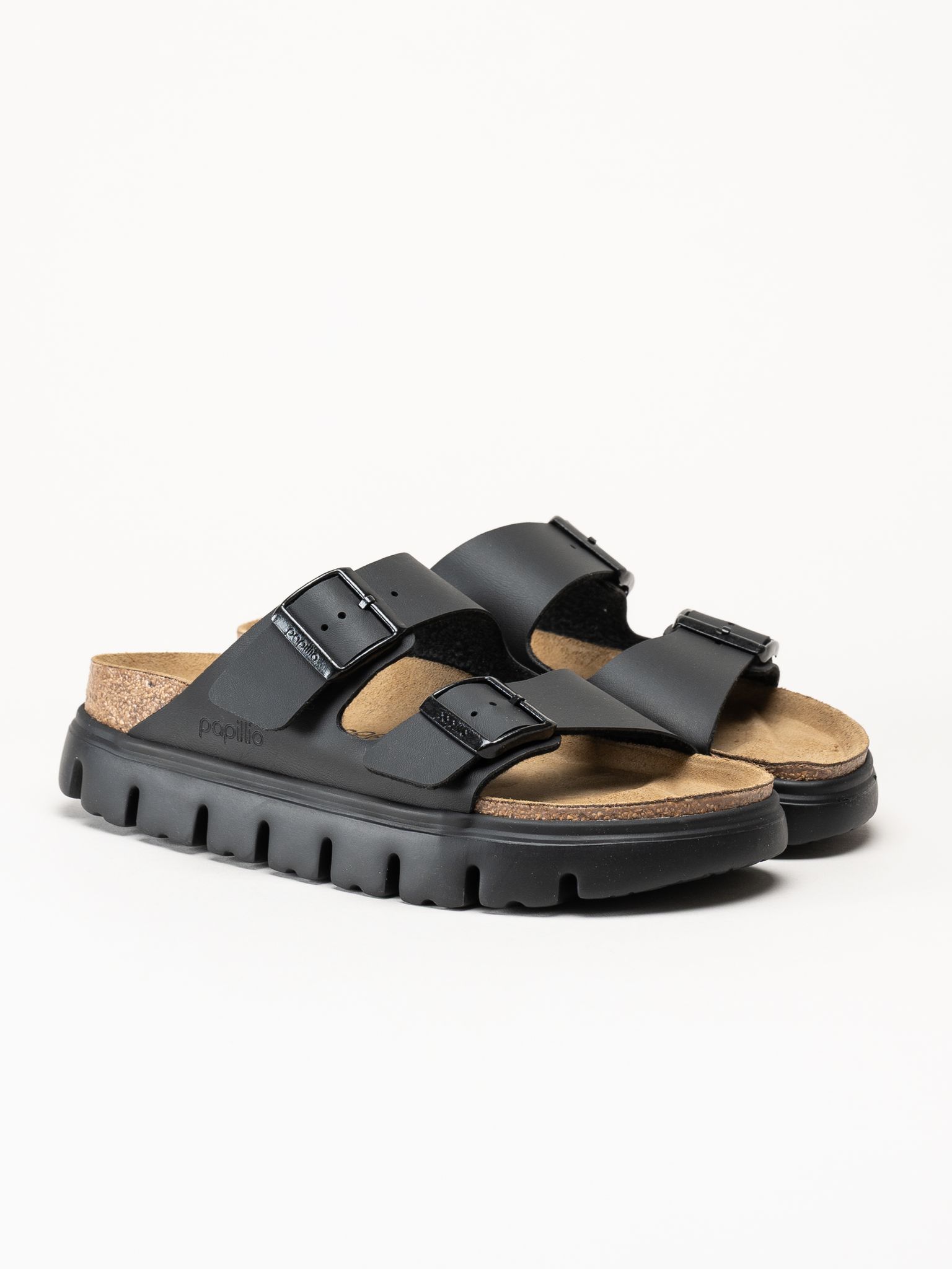 Birkenstock - Arizona PAP - Svarta platåsandaler