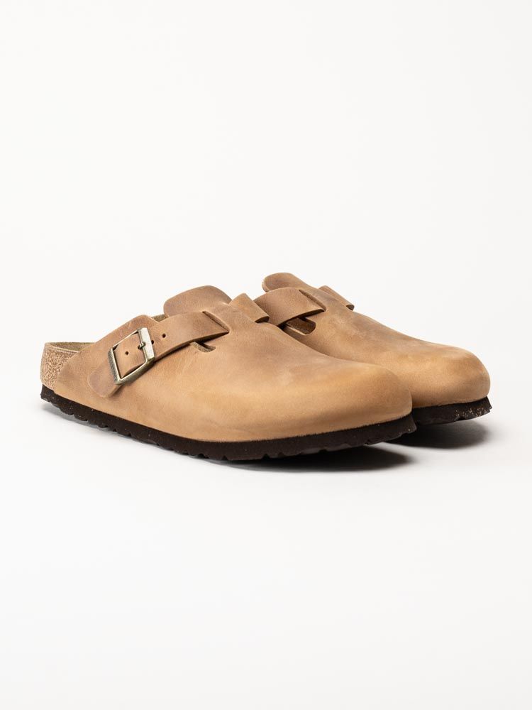 Birkenstock - Boston - Ljusbruna slip-in sandaler