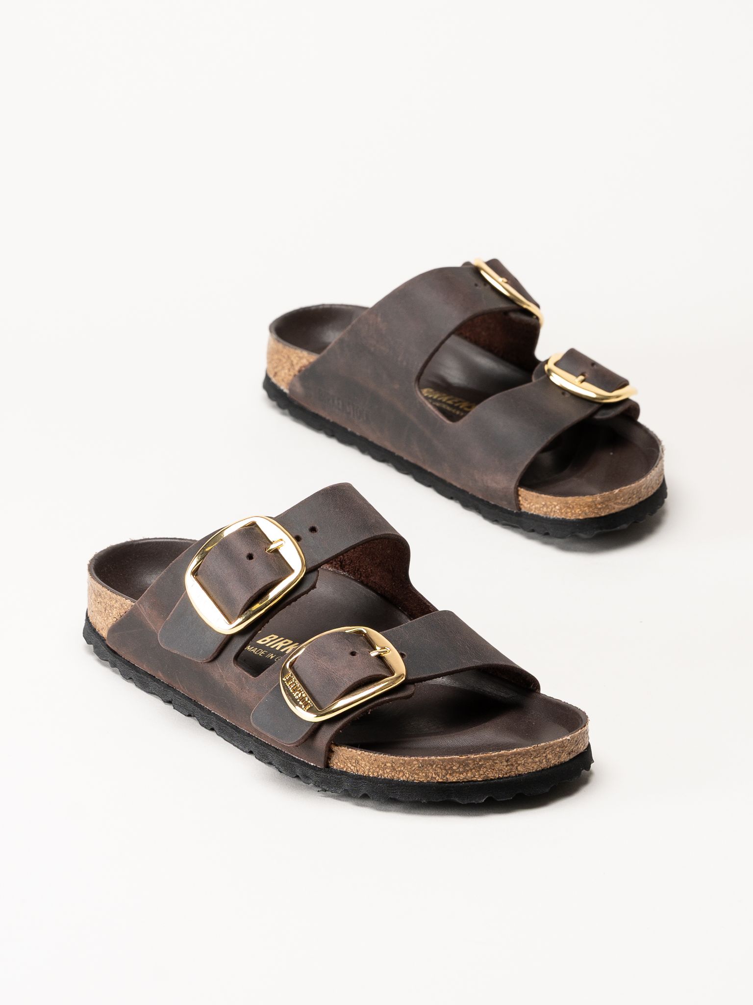 Birkenstock - Arizona Big Buckle - Mörkbruna slip in sandaler