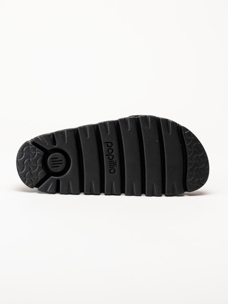 Birkenstock - Arizona Pap - Svarta platåsandaler i mocka