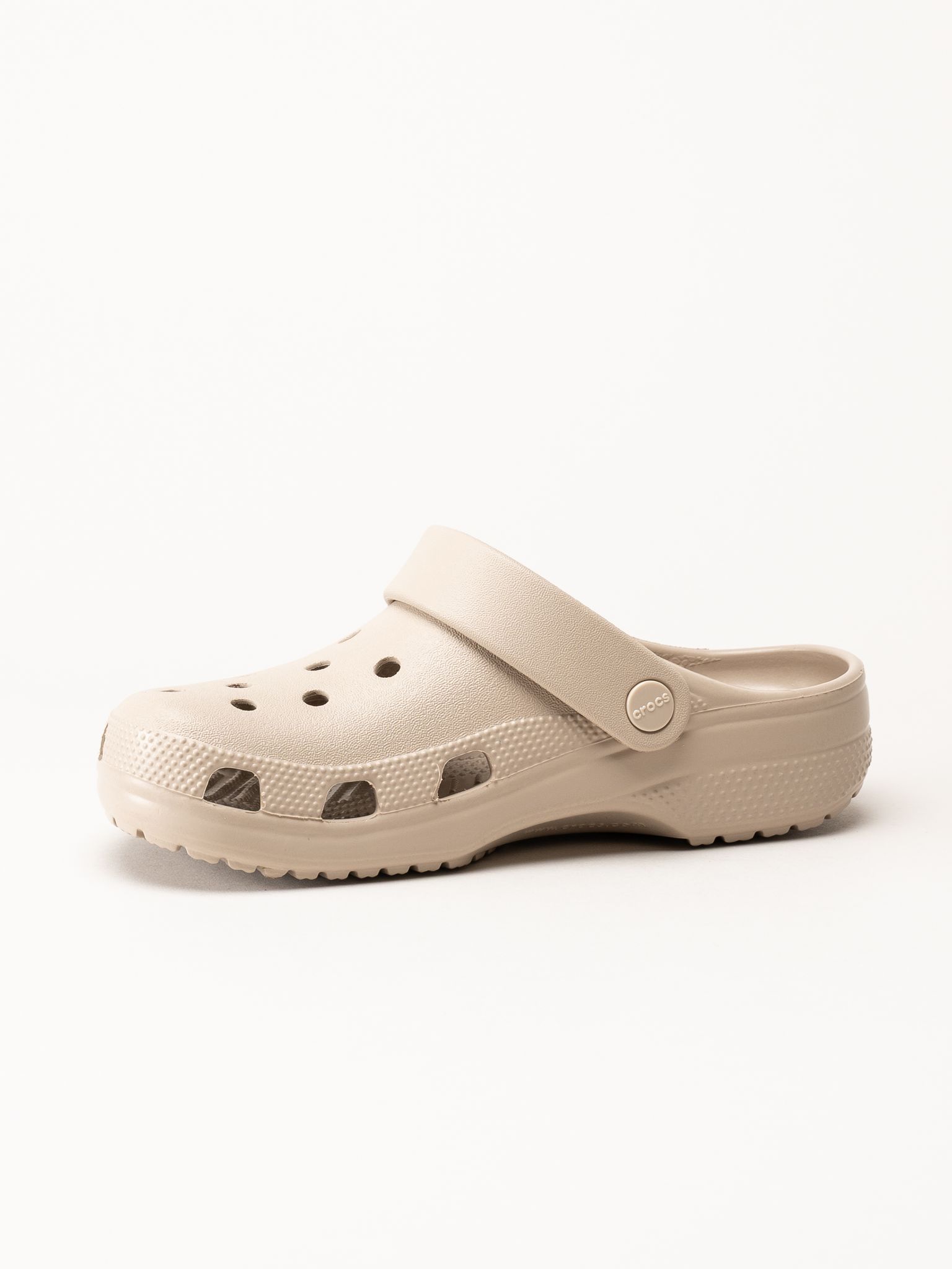 Crocs - Classic Buckle Clog - Beige slip in tofflor
