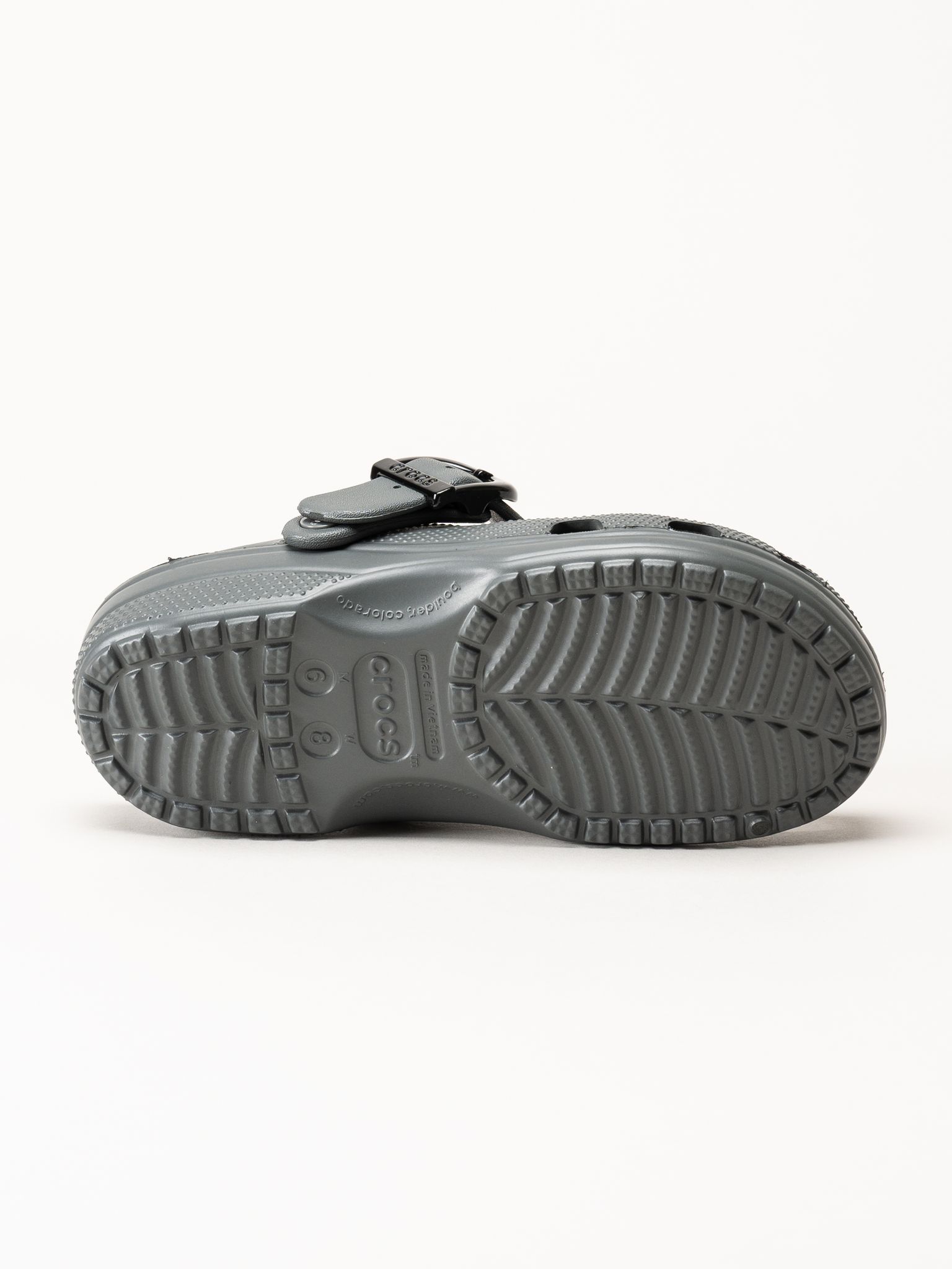 Crocs - Classic Buckle Clog - Grå slip in tofflor
