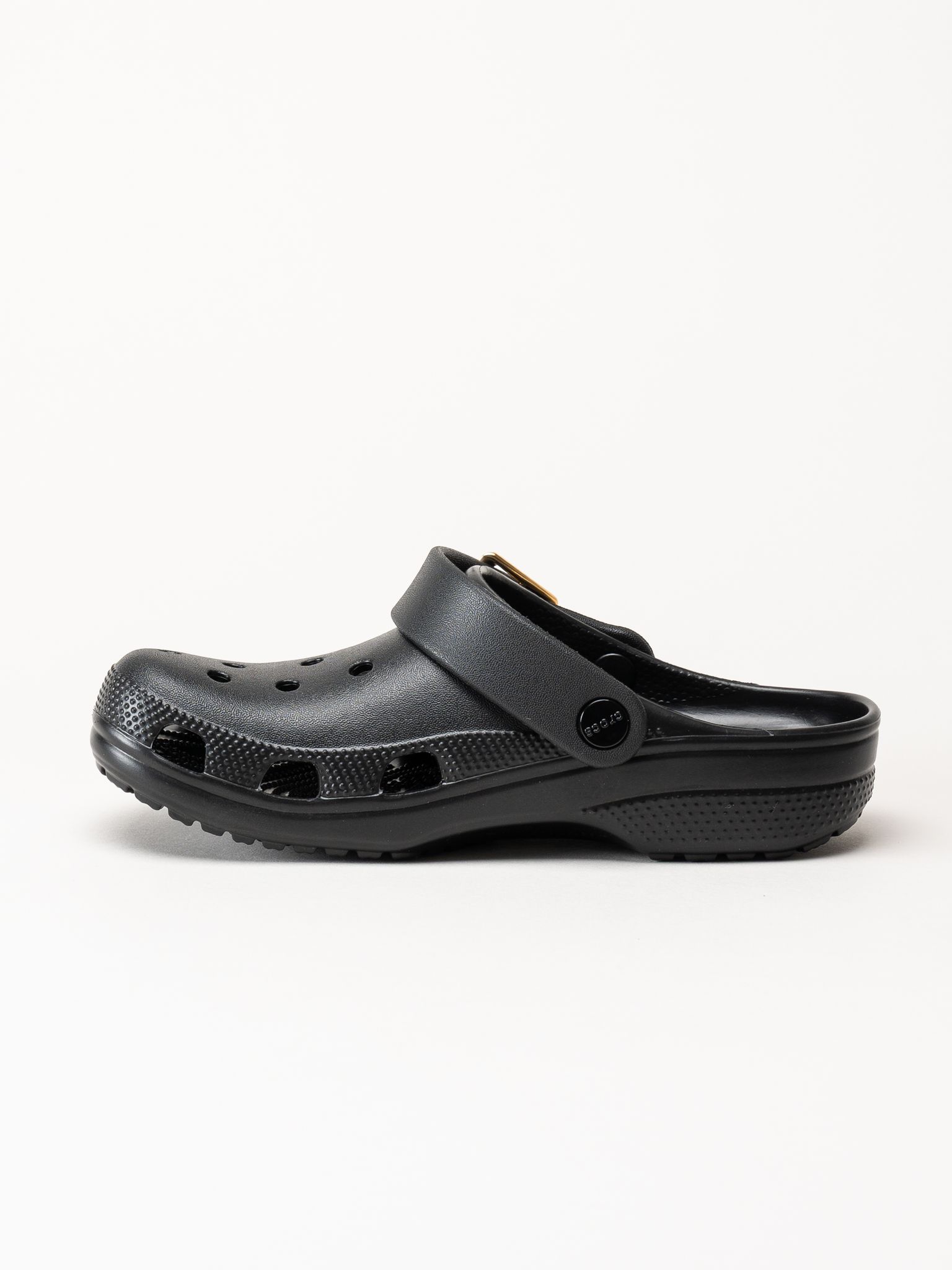Crocs - Classic Metallic Clog - Svarta slip-in tofflor