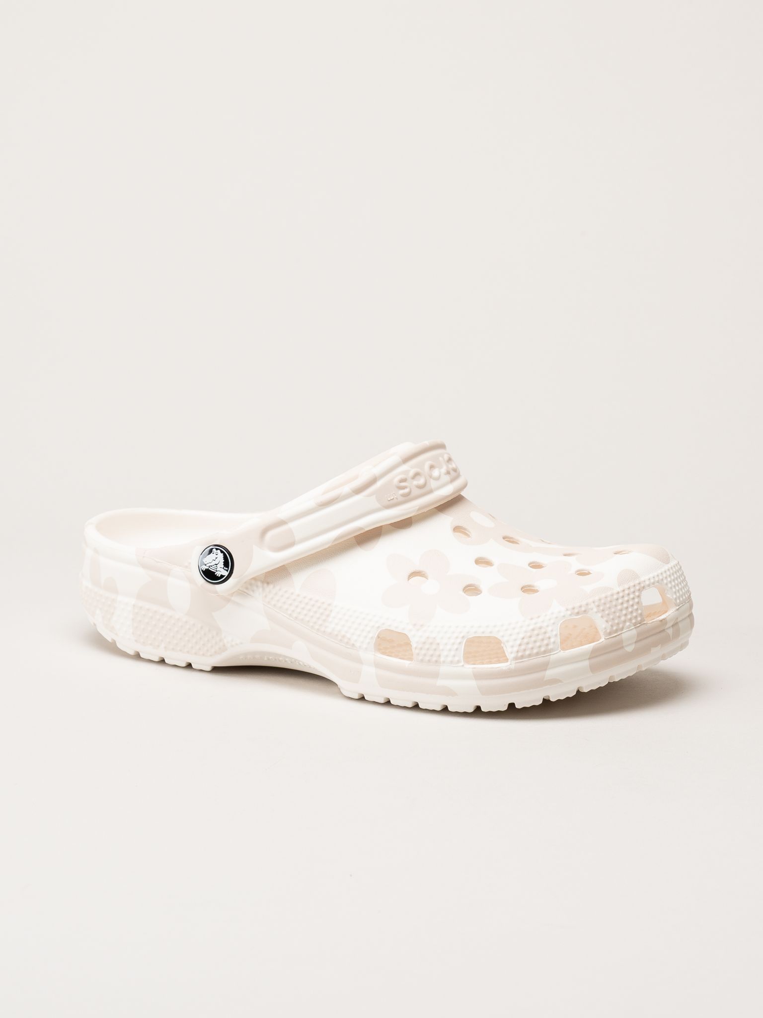 Crocs - Classic Pop Petals Clog - Vit slip in tofflor
