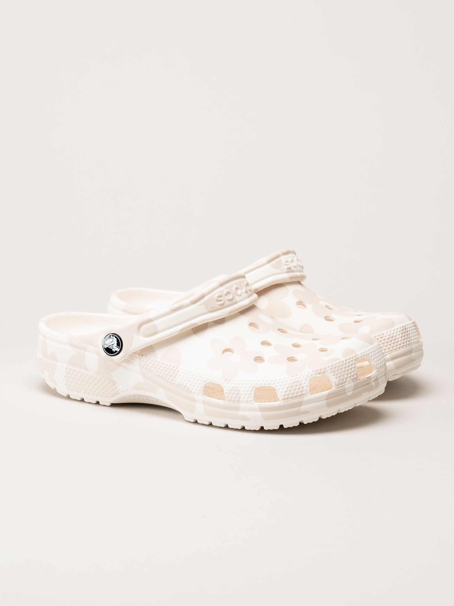 Crocs - Classic Pop Petals Clog - Vit slip in tofflor