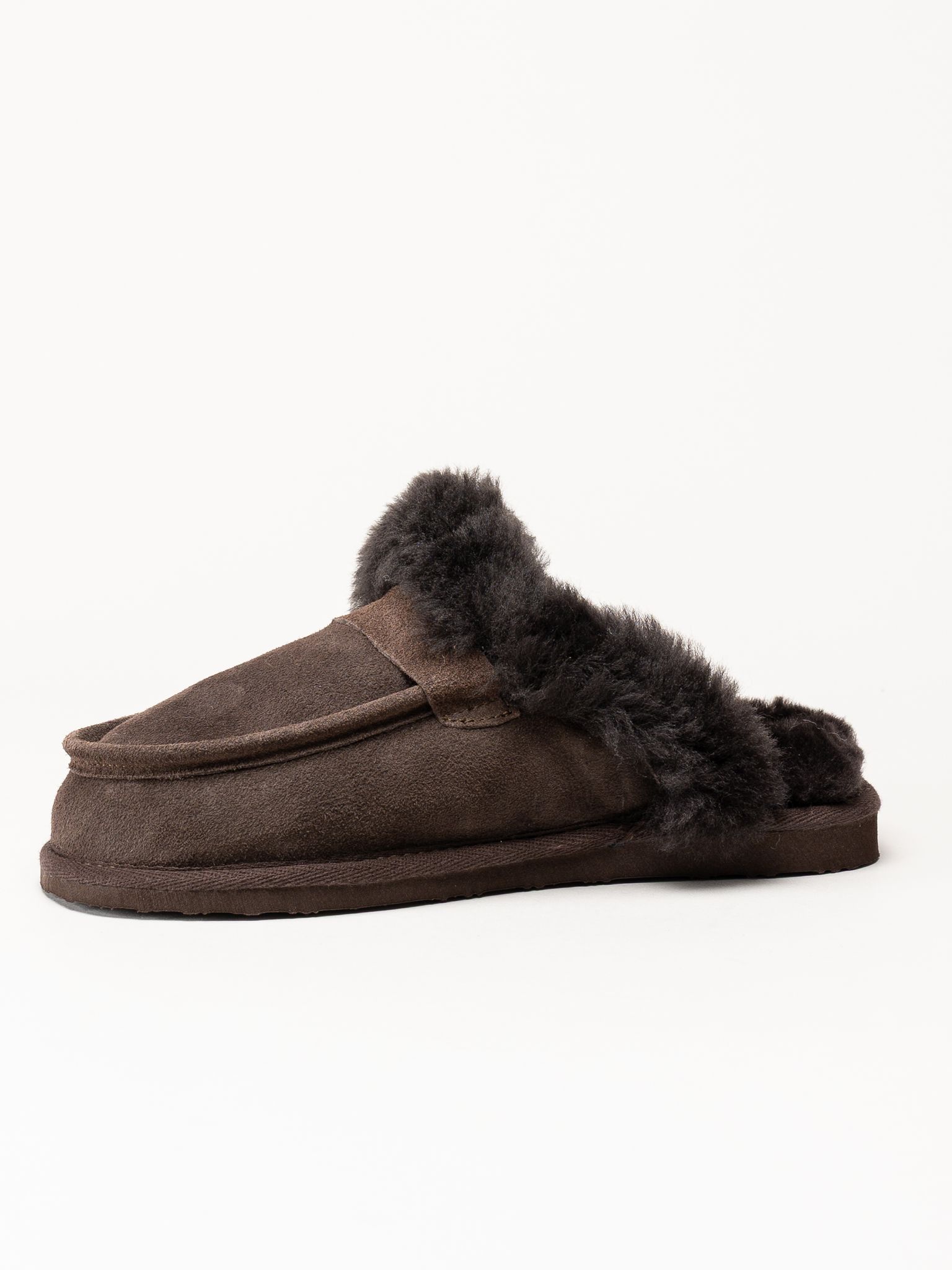 Shepherd - Cabris - Mörkbruna fårskinnstofflor