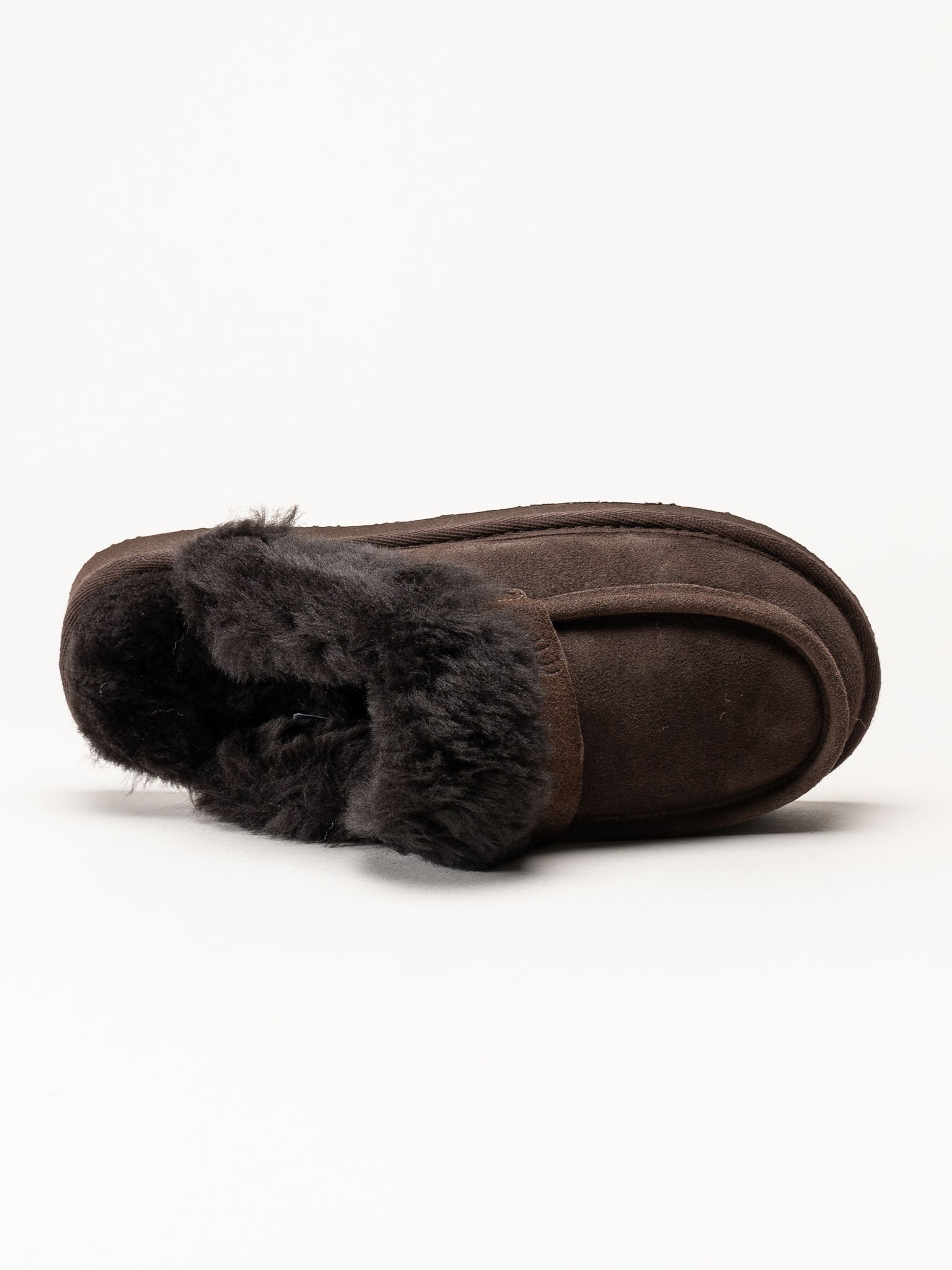 Shepherd - Cabris - Mörkbruna fårskinnstofflor