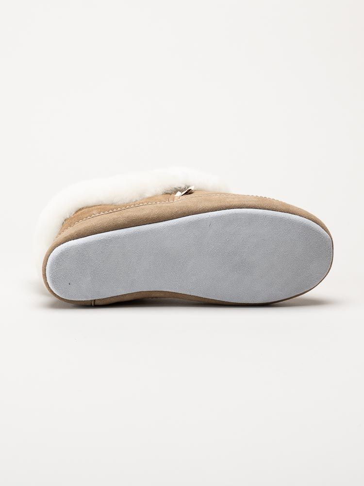 Shepherd - Emmy - Beige fårskinnstofflor