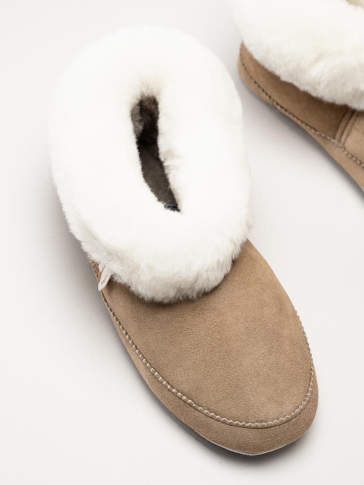 Shepherd - Emmy - Beige fårskinnstofflor