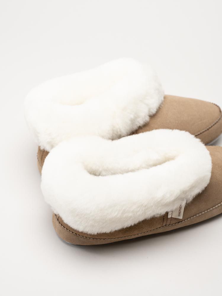 Shepherd - Emmy - Beige fårskinnstofflor