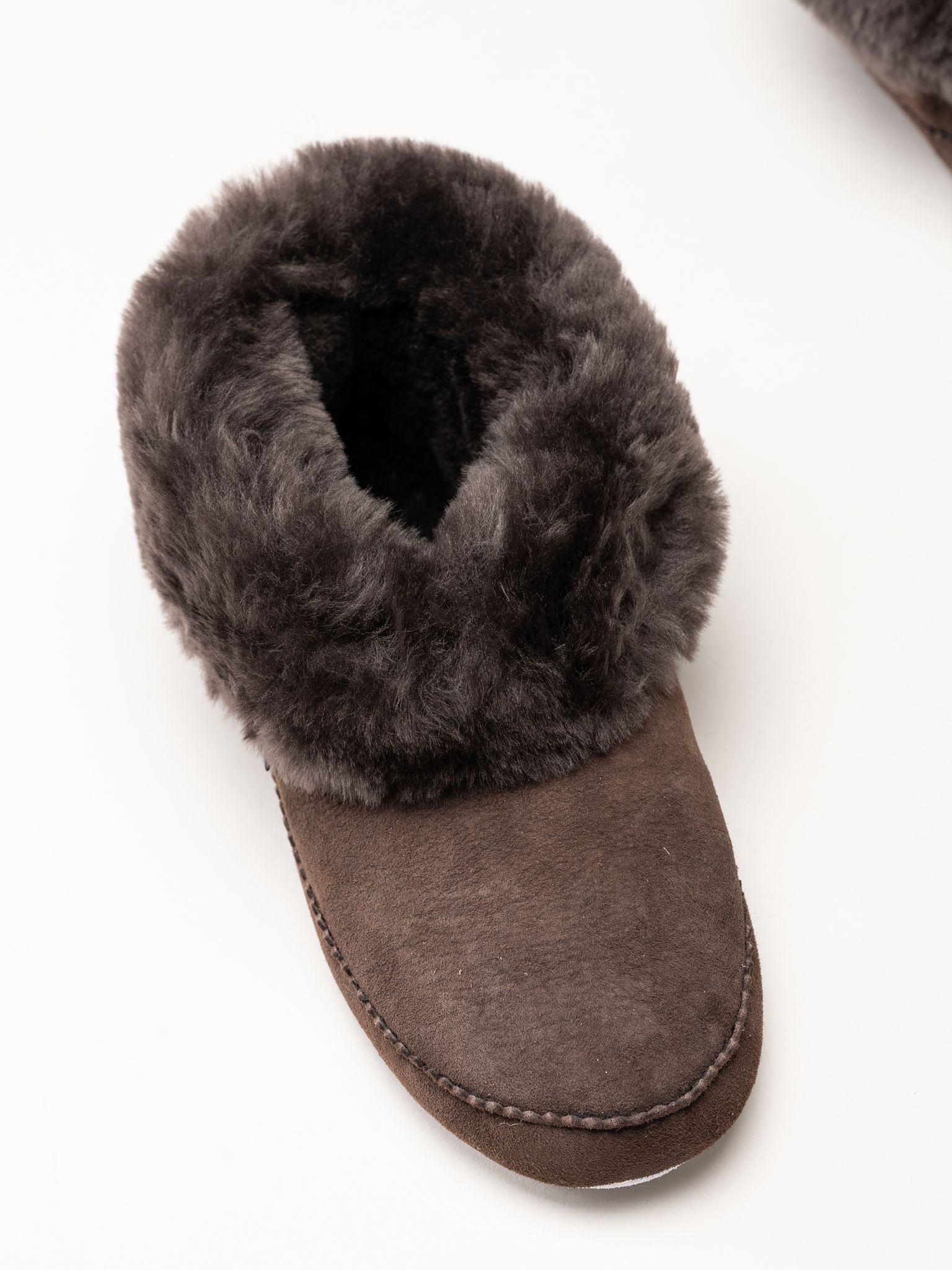 Shepherd - Emmy - Mörkbruna fårskinnstofflor