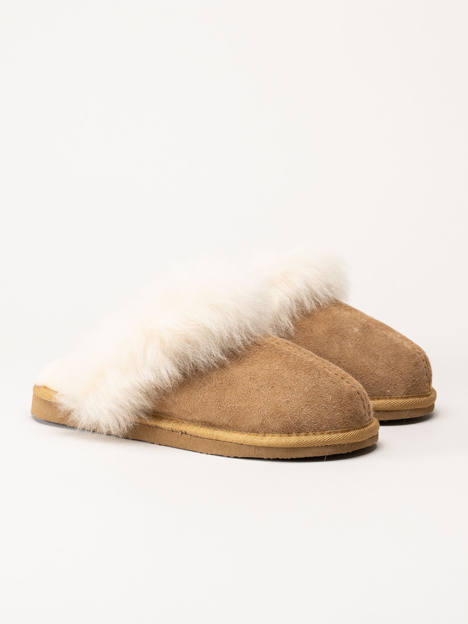 Shepherd - Evelina - Ljusbruna slip in fårskinnstofflor