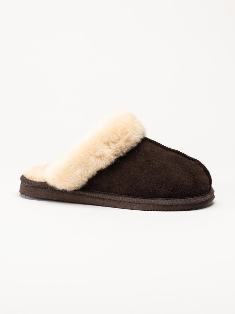 Shepherd - Jessica - Mörkbruna fårskinnstofflor