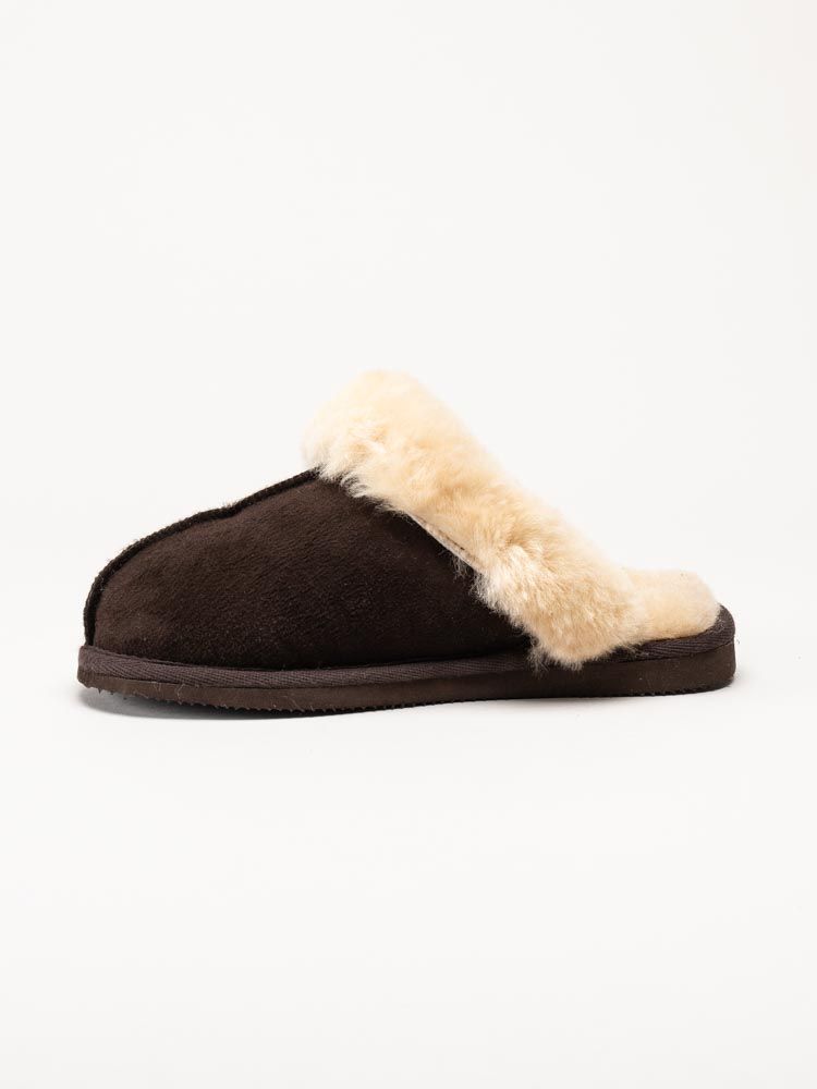 Shepherd - Jessica - Mörkbruna fårskinnstofflor