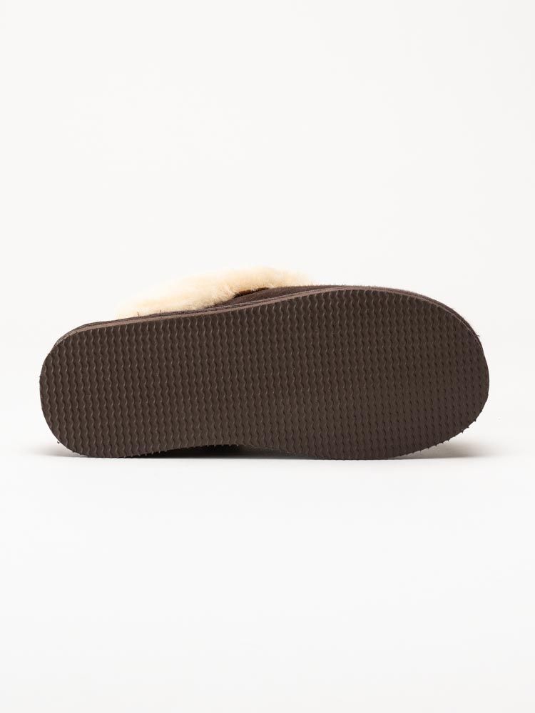 Shepherd - Jessica - Mörkbruna fårskinnstofflor