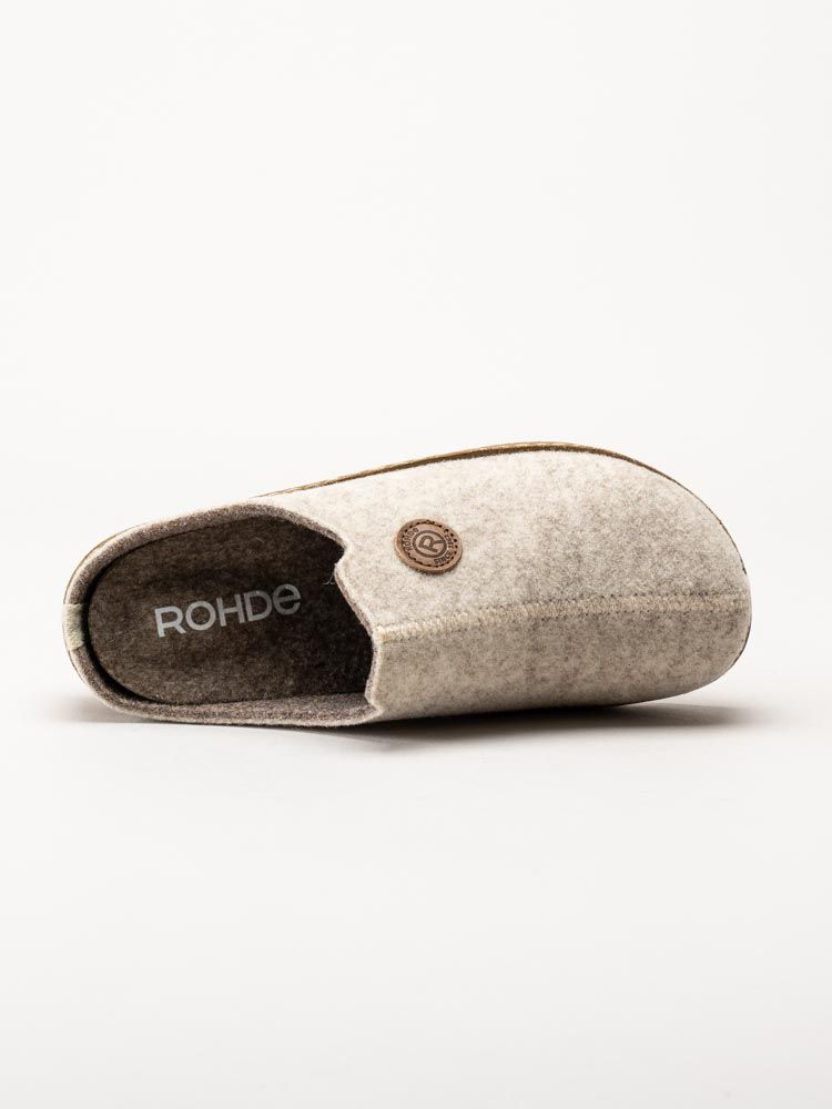 Rohde - Foggia-D - Offwhite tofflor i ullfilt