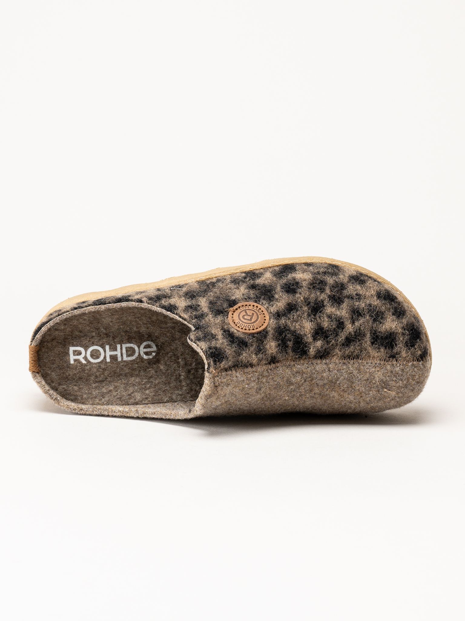 Rohde - Foggia-D - Leopardfärgade ulltofflor