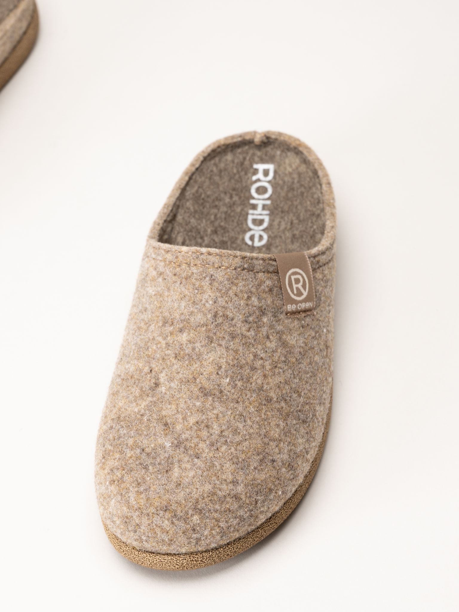 Rohde - Tortora - Beige ulltofflor