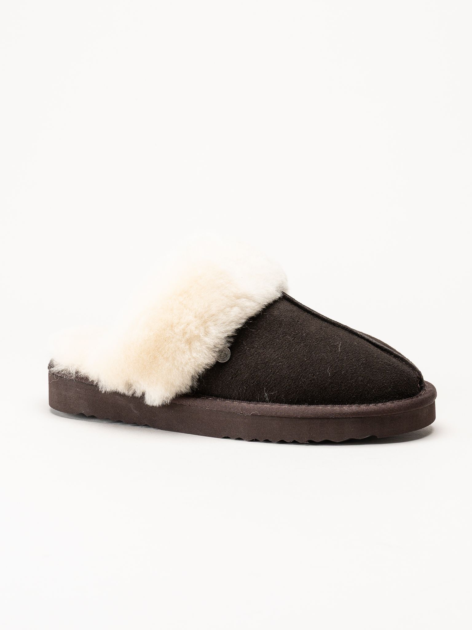 Mjuka - Astrid - Mörkbruna slip in tofflor