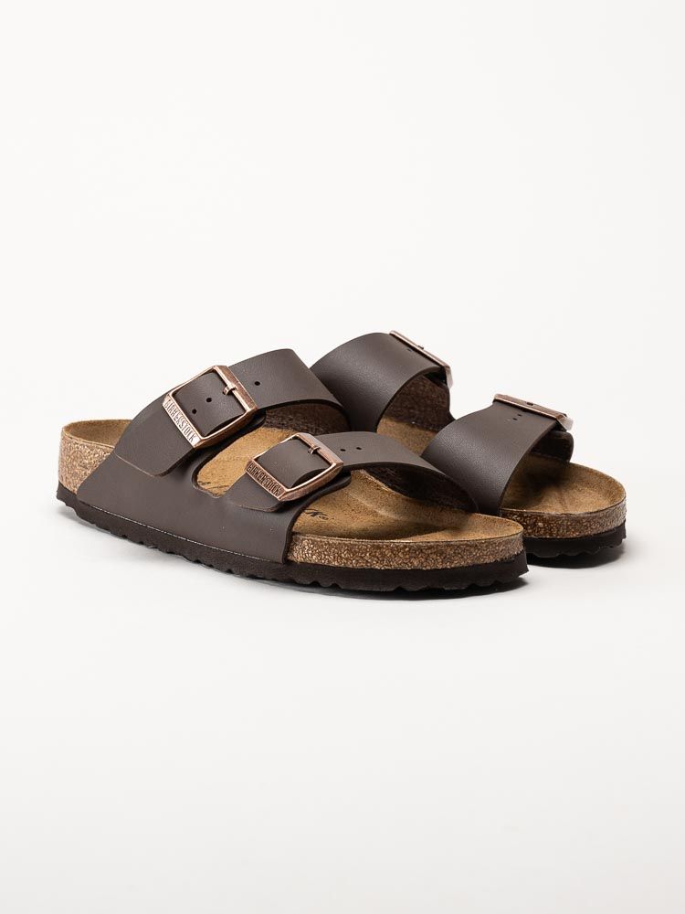 Birkenstock - Arizona Birkoflor - Mörkbruna slip in sandaler