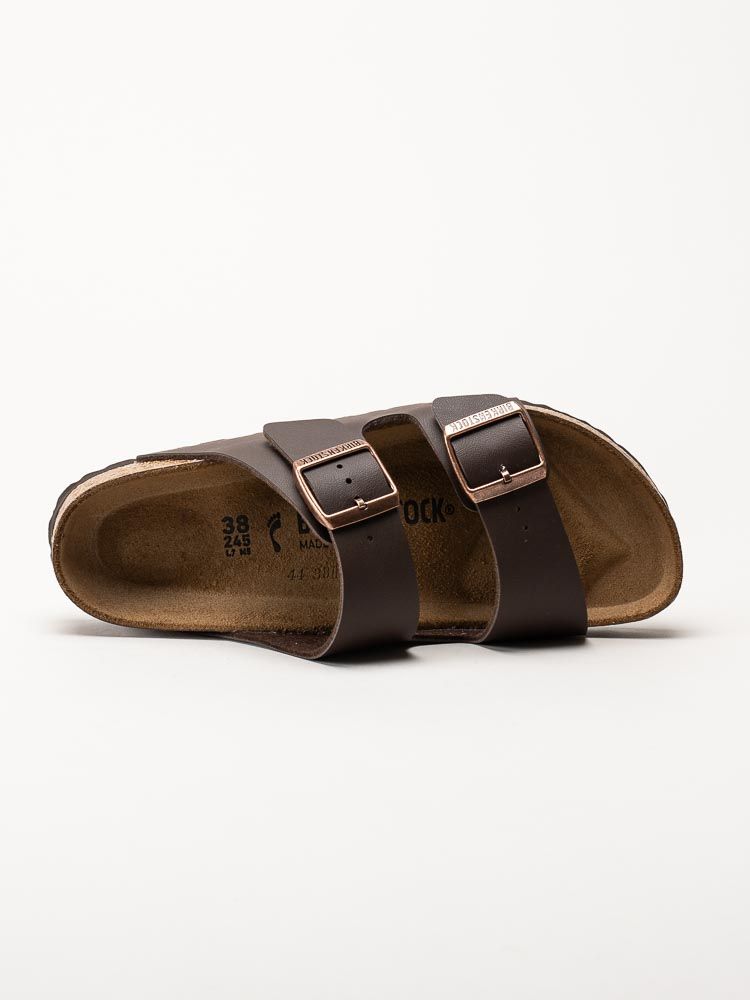Birkenstock - Arizona Birkoflor - Mörkbruna slip in sandaler