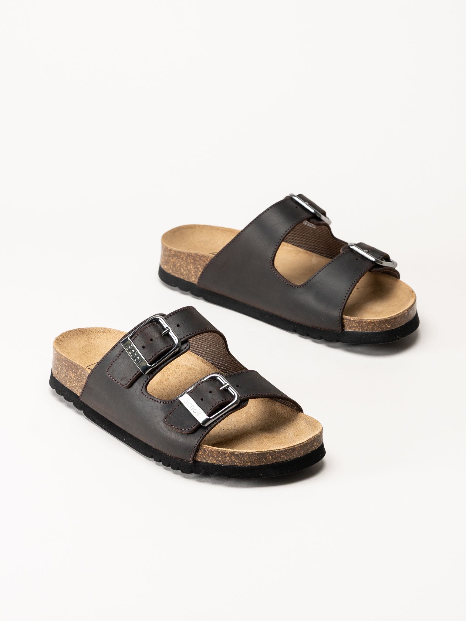 Scholl - Malaren - Mörkbruna slip in sandaler