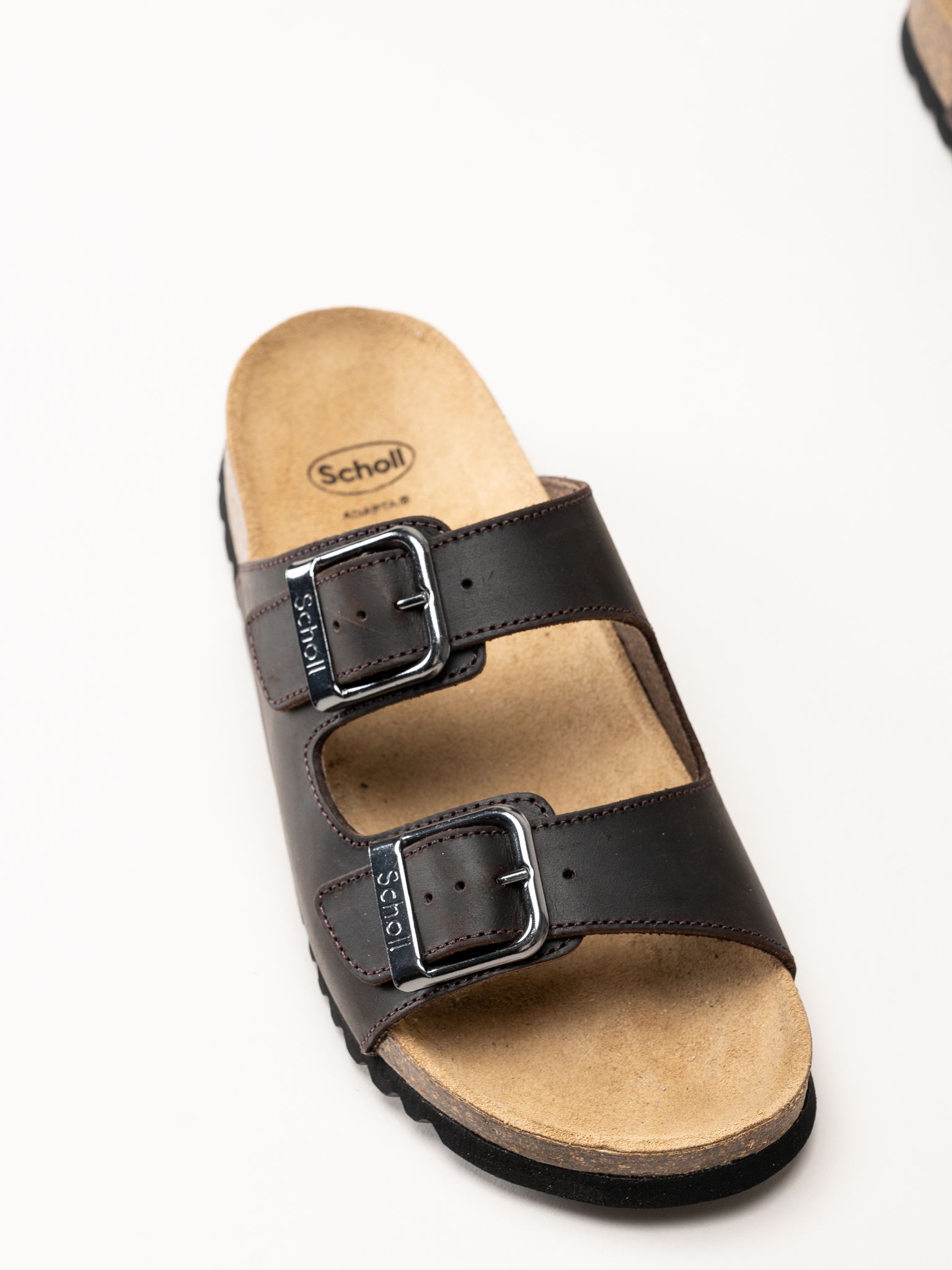 Scholl - Malaren - Mörkbruna slip in sandaler