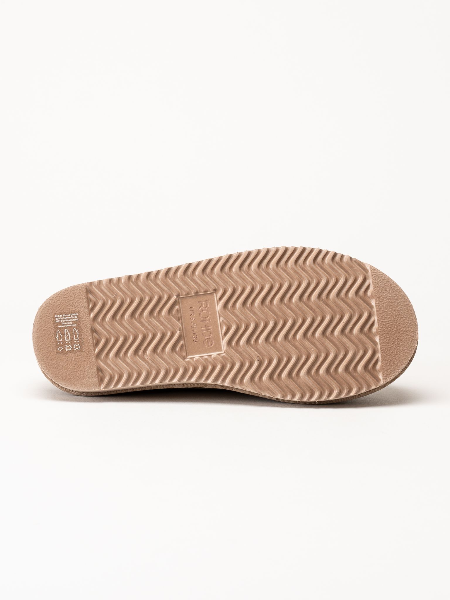 Rohde - Beige slip in tofflor