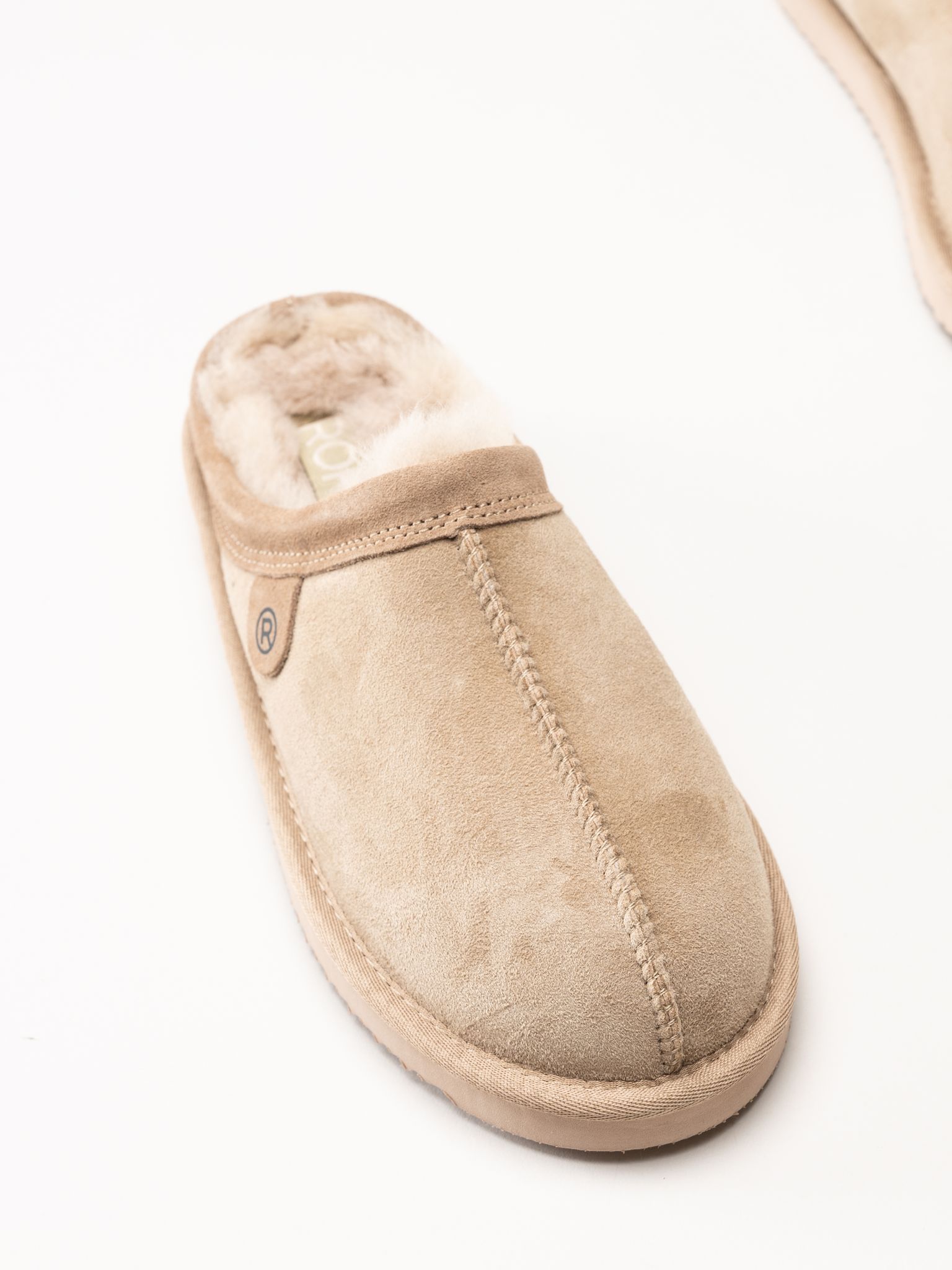 Rohde - Beige slip in tofflor