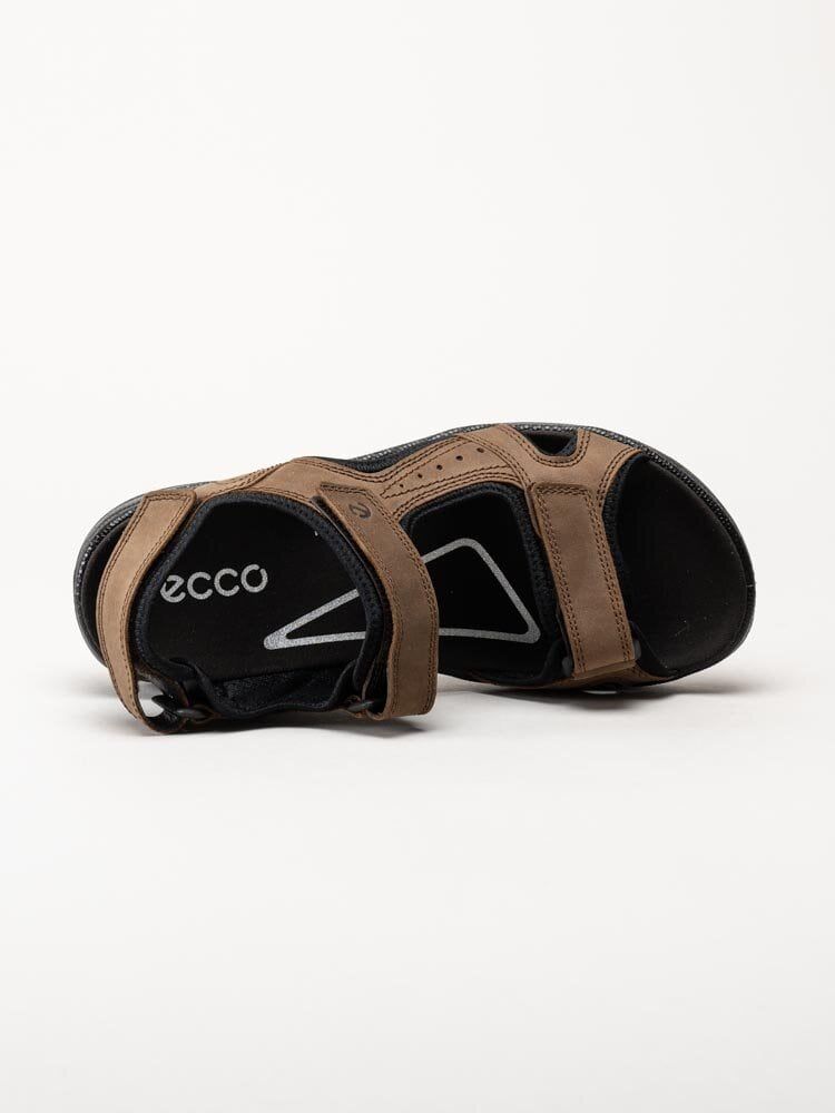 Ecco - Onroads M Sandal 3s - Bruna sportiga sandaler i oljad nubuck