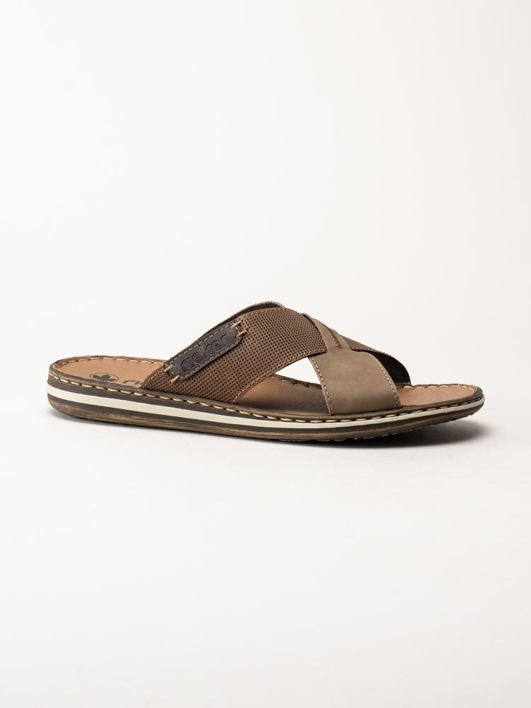 Rieker - Ljusbruna slip in sandaler