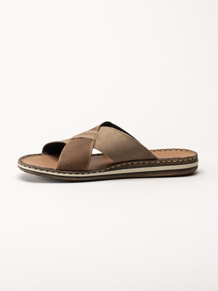 Rieker - Ljusbruna slip in sandaler