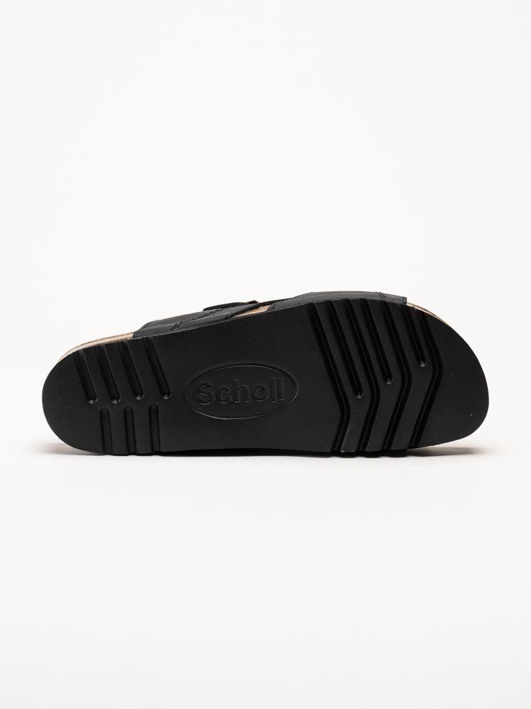 Scholl - Moldava AD - Svarta slip in sandaler i oljad nubuck