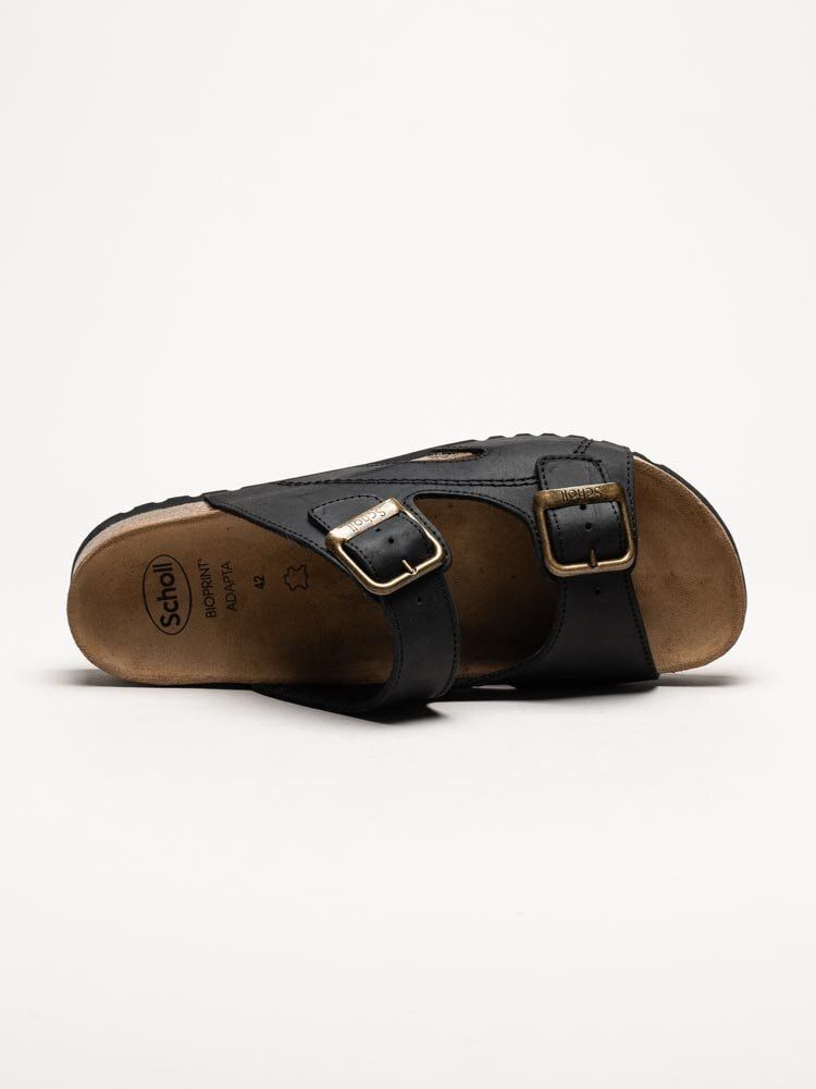 Scholl - Moldava AD - Svarta slip in sandaler i oljad nubuck