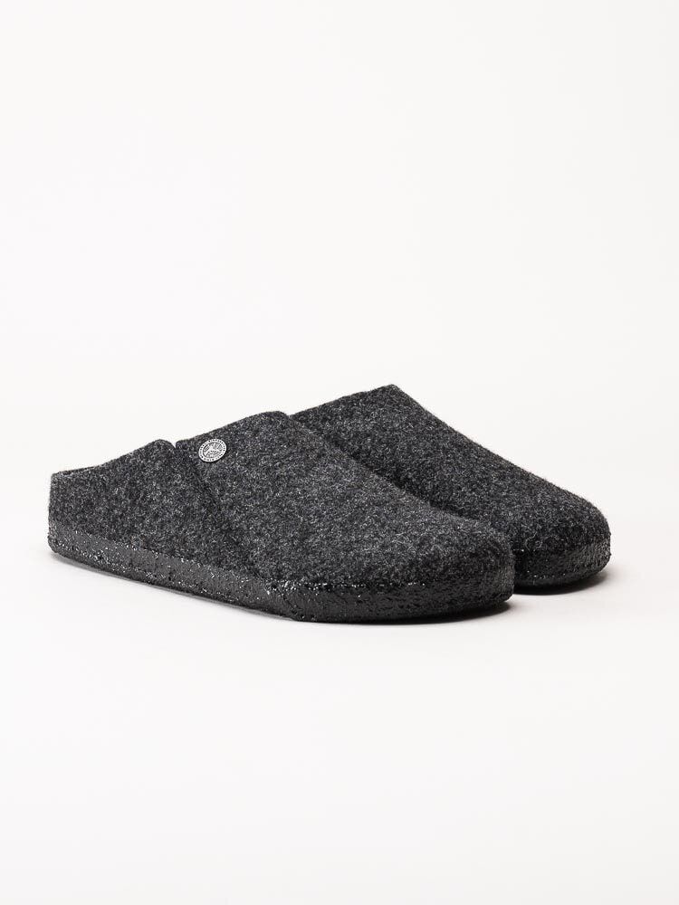 Birkenstock - Zermatt Wool Felt - Mörkgrå slip in tofflor i ull