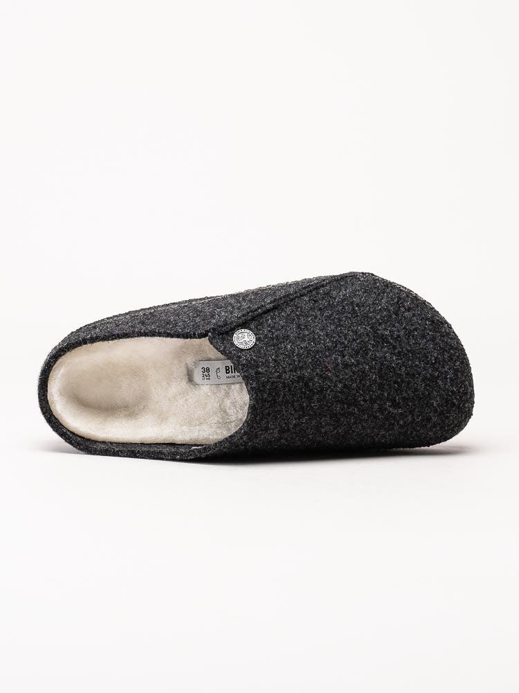 Birkenstock - Zermatt Wool Felt - Mörkgrå slip in tofflor i ull