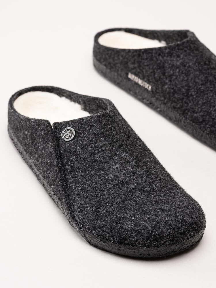 Birkenstock - Zermatt Wool Felt - Mörkgrå slip in tofflor i ull