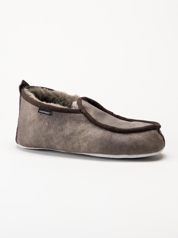 Shepherd - Malte - Bruna slip on fårskinnstofflor