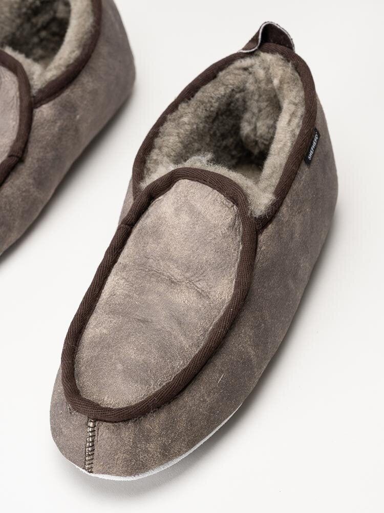 Shepherd - Malte - Bruna slip on fårskinnstofflor