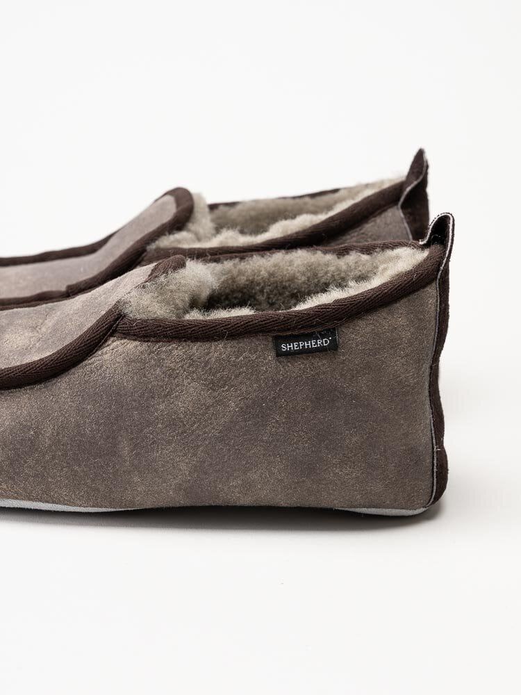 Shepherd - Malte - Bruna slip on fårskinnstofflor