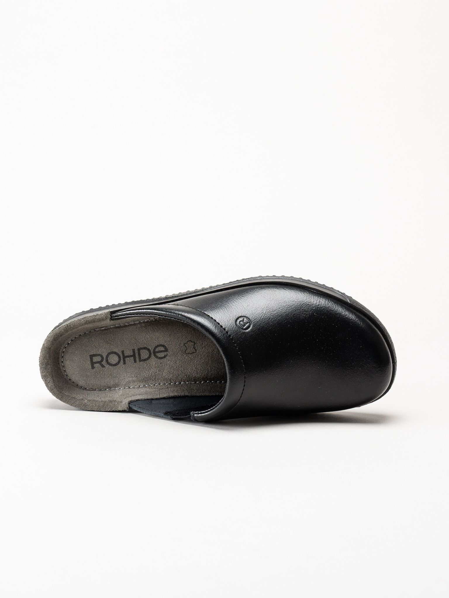 Rohde - Soltau-H - Svarta slip in tofflor i skinn
