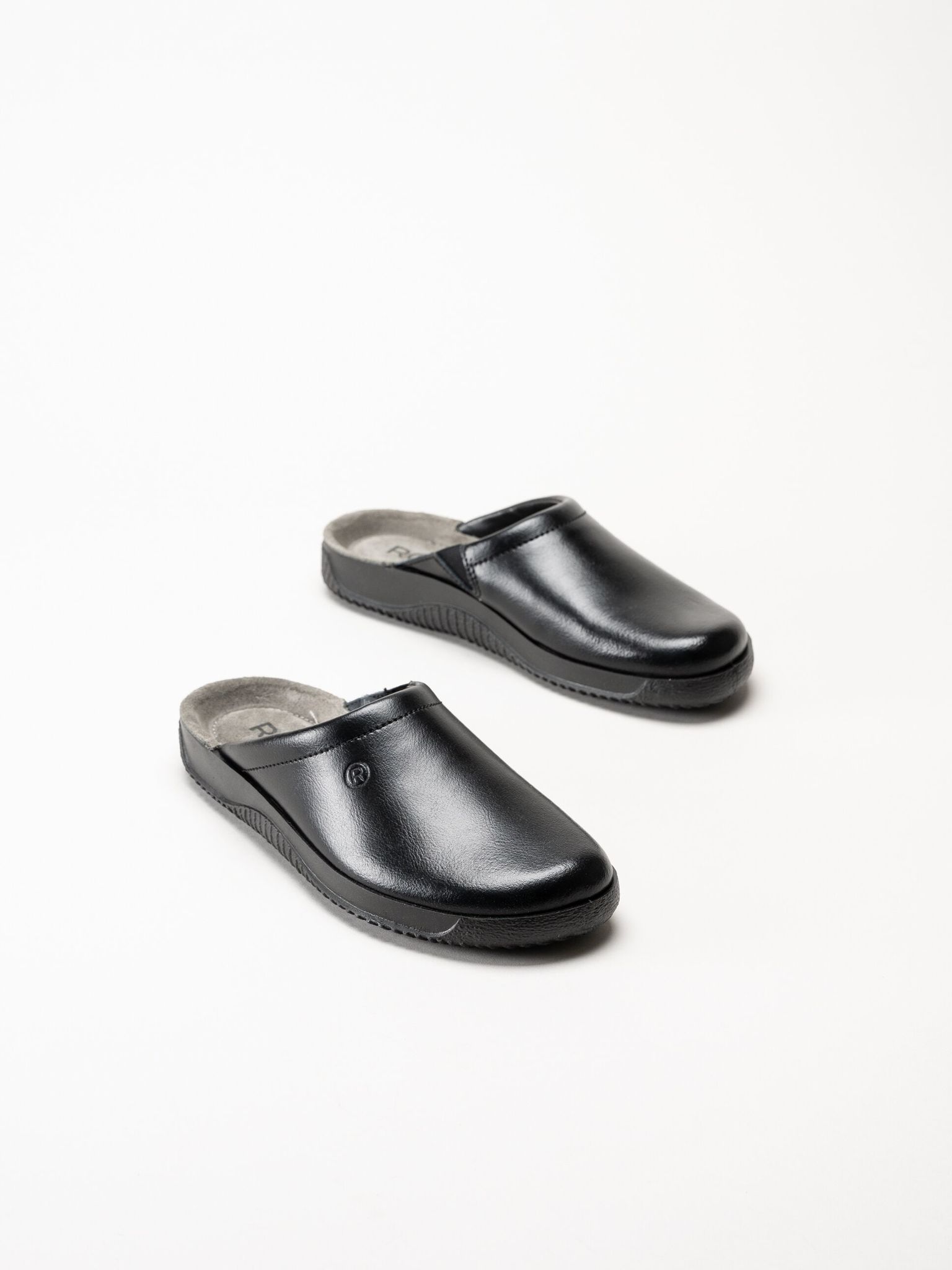 Rohde - Soltau-H - Svarta slip in tofflor i skinn