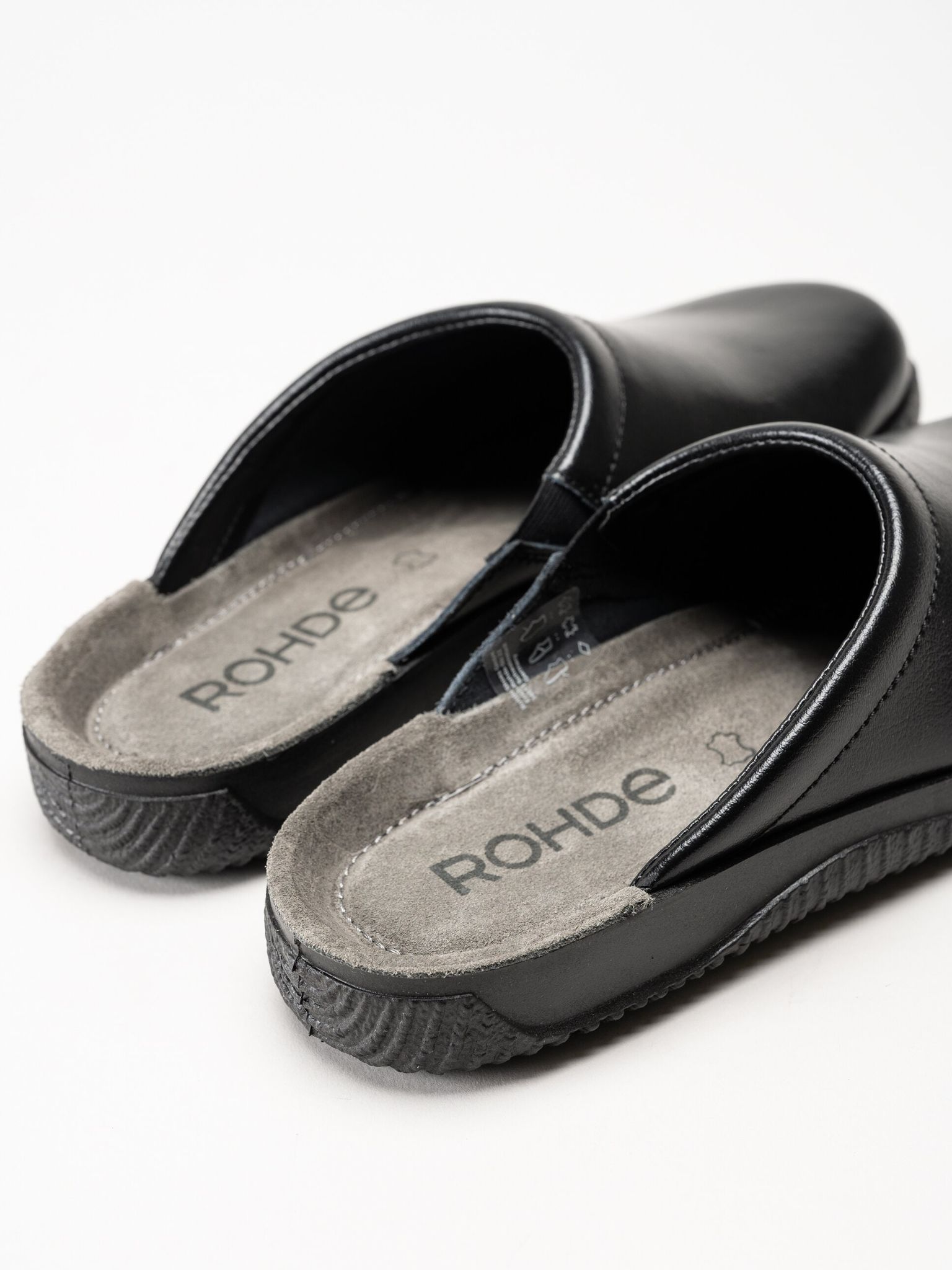 Rohde - Soltau-H - Svarta slip in tofflor i skinn