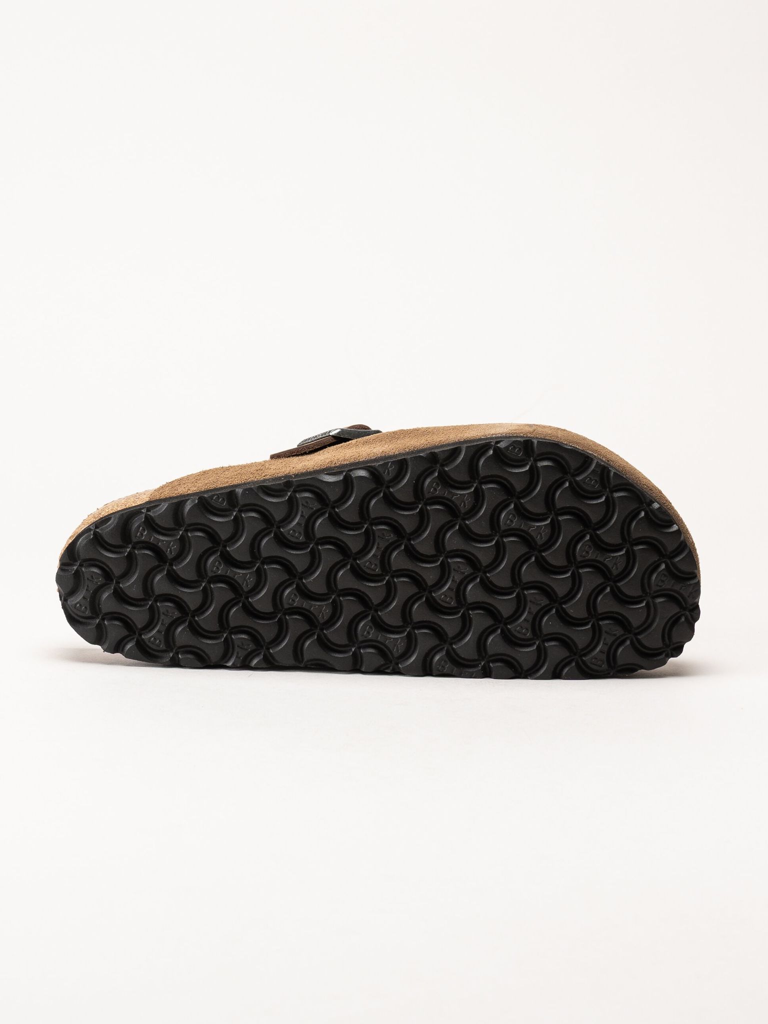 Birkenstock - Arizona Boston suede regular - Bruna slip-in sandaler i mocka